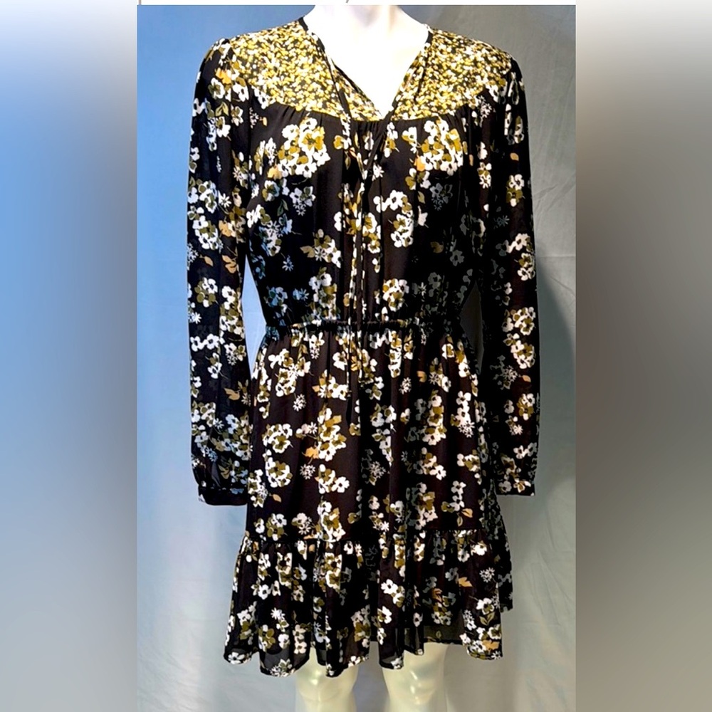 Michael Kors Floral Black Dress